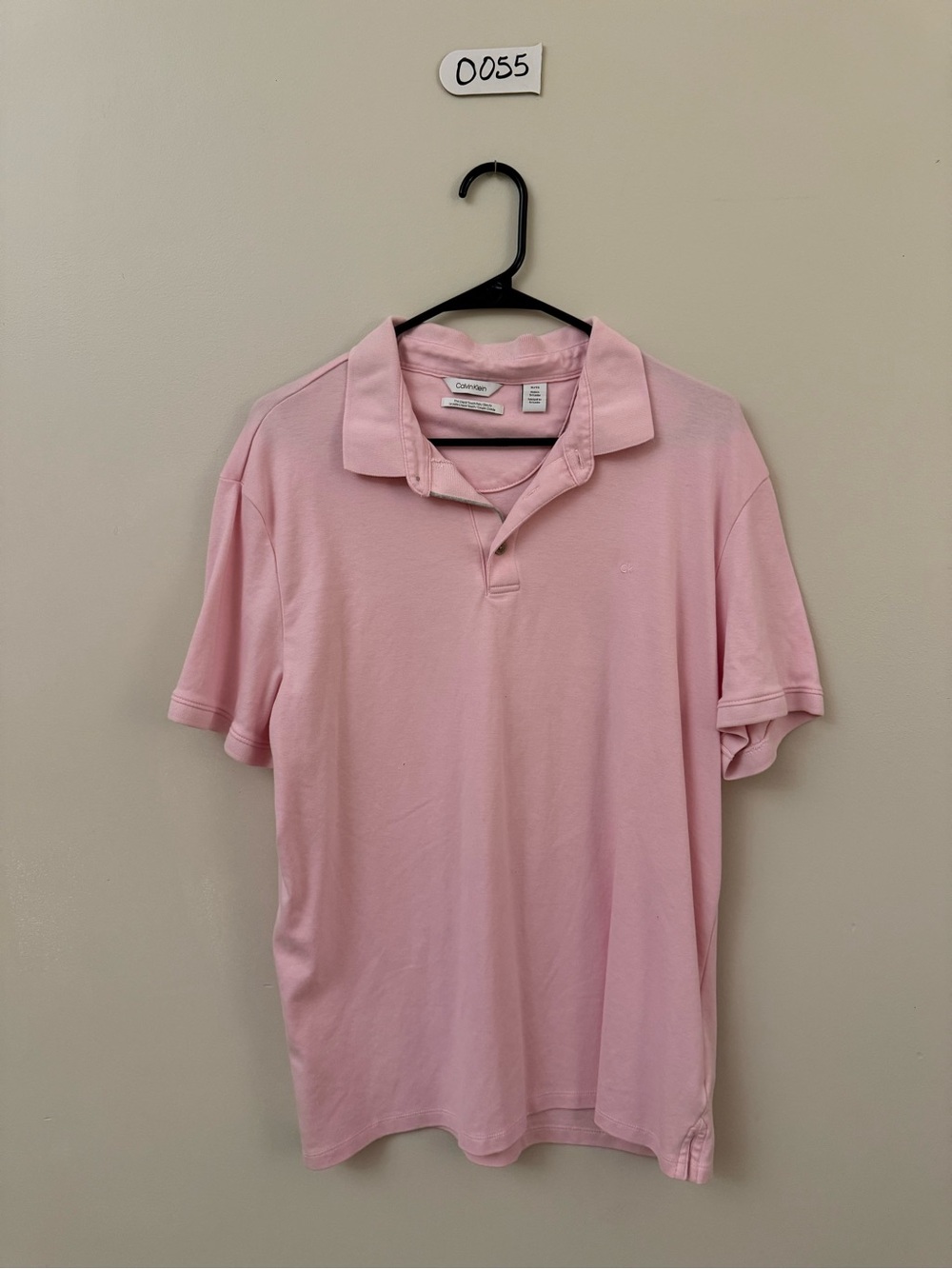 Calvin Klein Men's Light Pink Polo Shirt
